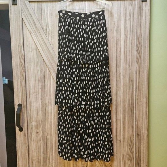 Fame & Partners The Romero  Preppy Maxi Pleats polka dots skirts - Picture 12 of 13